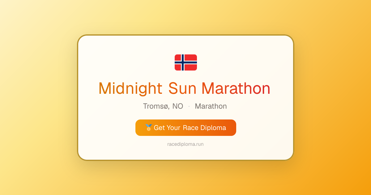Midnight Sun Marathon 2026 — Results, Diploma & Certificate | Race Diploma